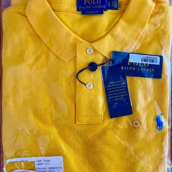 POLO Ralph Lauren Solid Cotton Mesh Polo Shirt - Classic Fit XL - NWT & Poly Bag - Picture 2 of 8